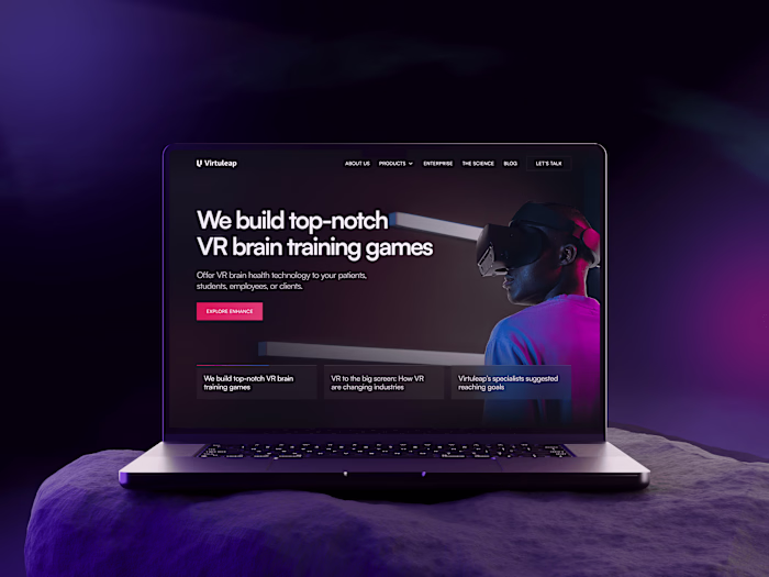 Virtuleap. Website Redesign Project