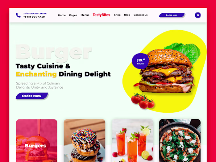 Burger Restaurant figma design