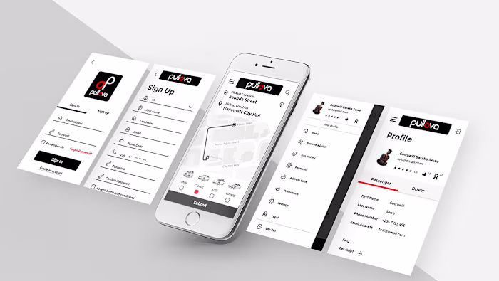 New Pullova app Screen on Behance