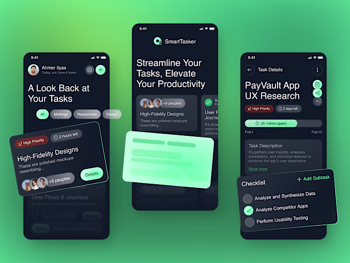 SmartTasker Mobile App - Task Management Redefined