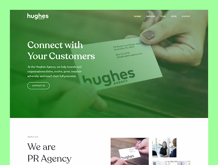 Hughes Agency | Landing Page Design