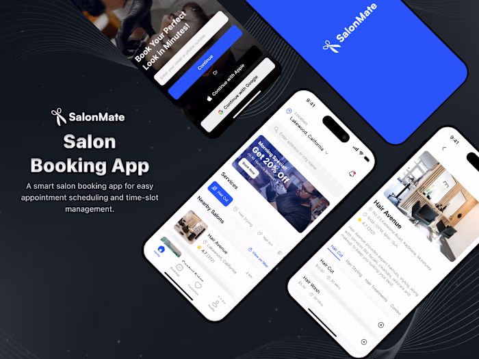 UI/UX Design & Frontend Structure for SalonMate