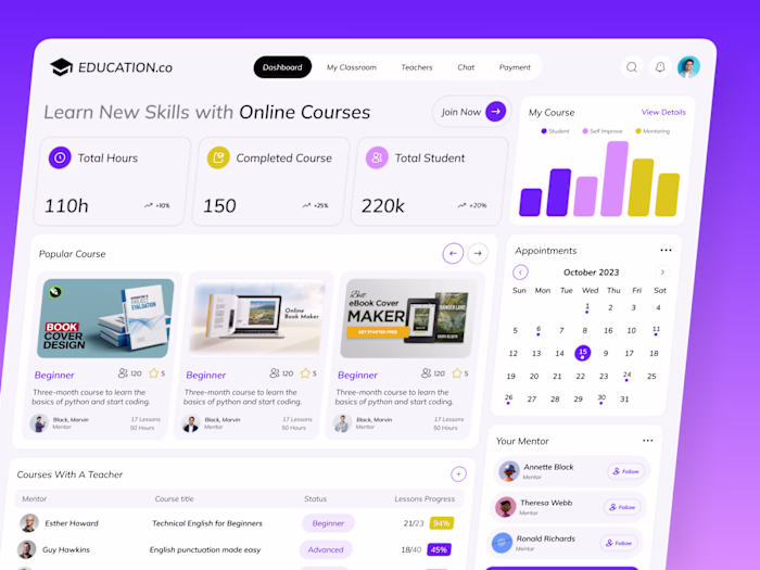 Online Learning Dashboard