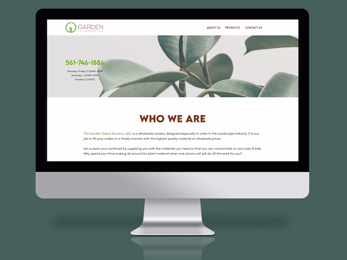 Garden Depot Web Redesign