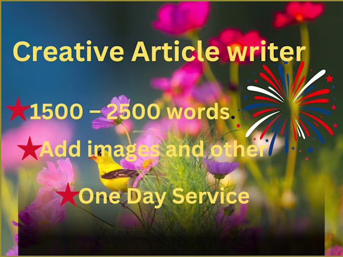 Creative Article writer