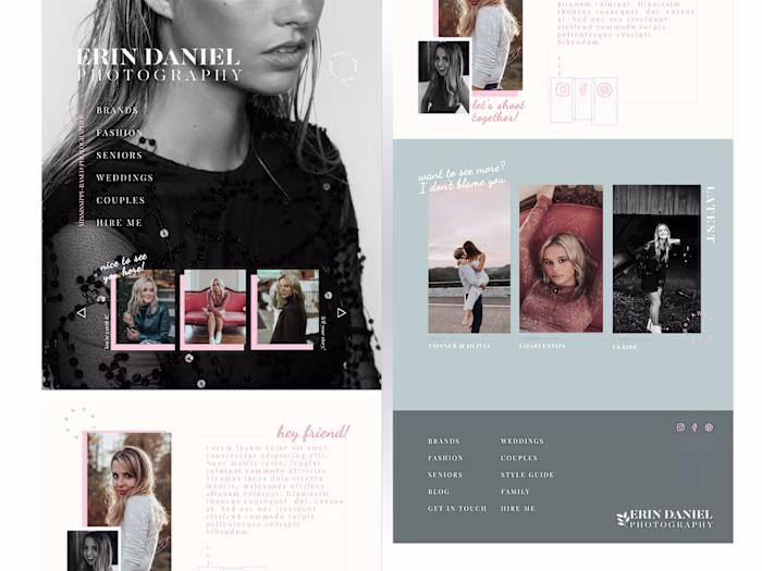Feminine Photography Web Design