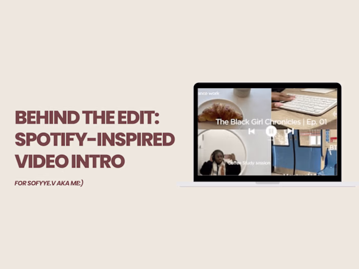 Spotify-Inspired Video Intro for YouTube Channel