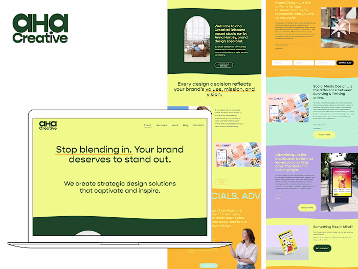 Website Design for Aha Creative