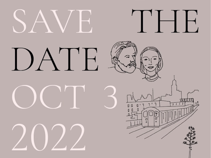 A&M Save the Date & Wedding Invitation Illustrations