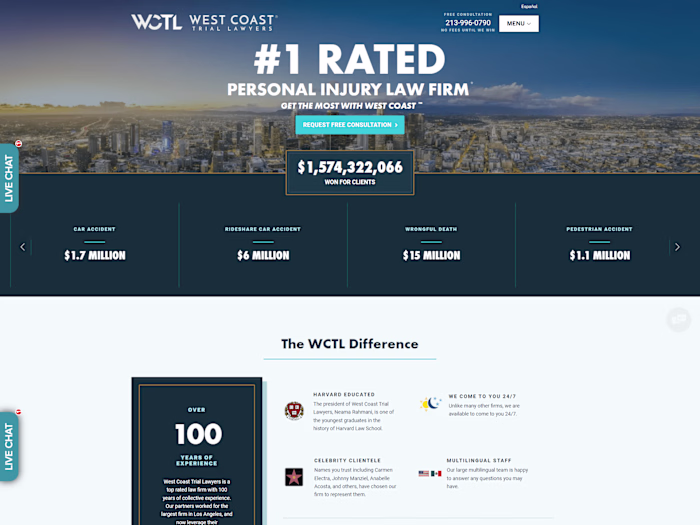 West Coast Trial Lawyers Website