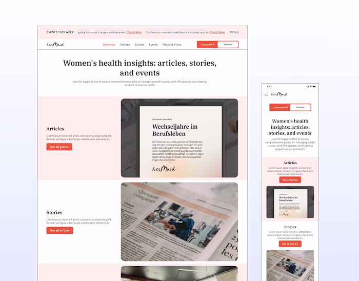 Hermaid Resources Page Redesign to Address Accessibility Issues