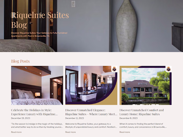 Riquelme Suites - Blog