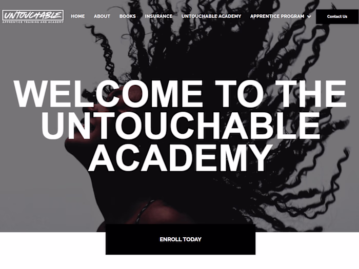 Website for Financial Education Company: Untouchable Academy