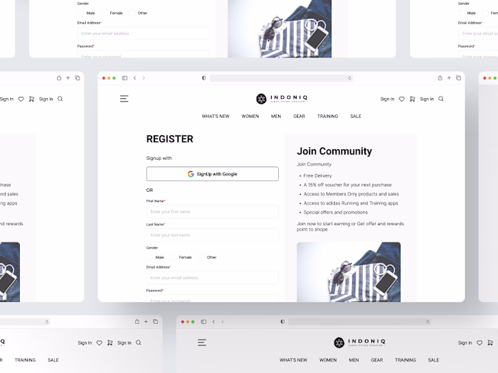 INDONIQ - Sign up page