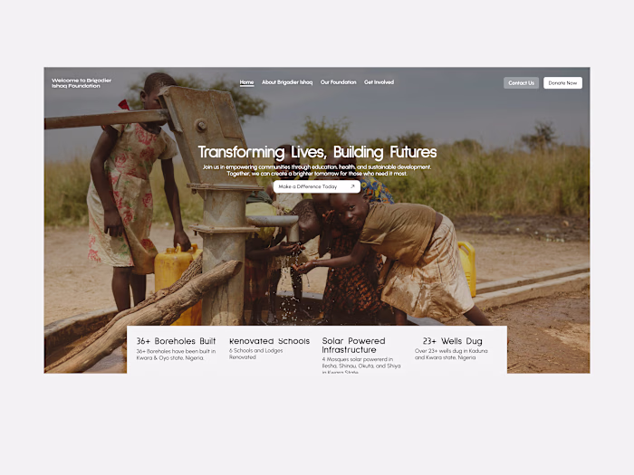 Website Development for Brigadier Ishaq Foundation