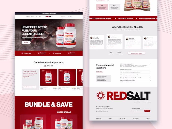 RedSaltSupps - Custom Shopify Theme