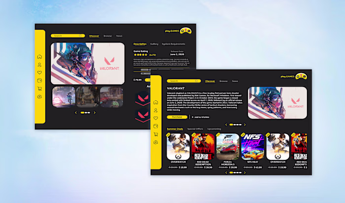 Gaming Web Design