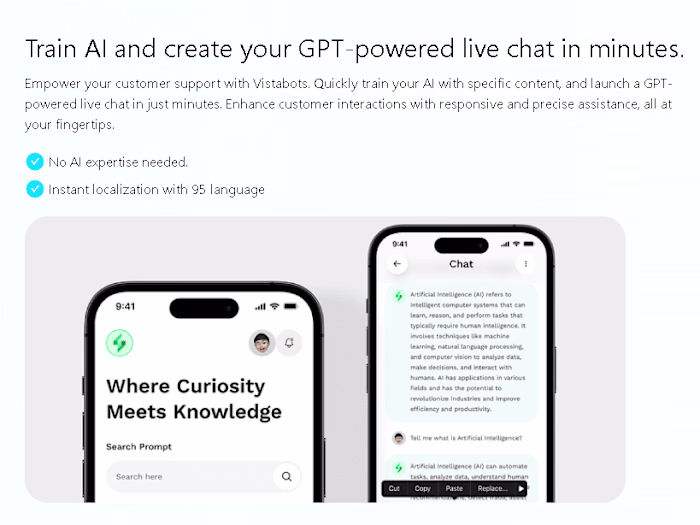 Vistabots.ai | Web Live Chat Ai Software & Online Customer Supp…