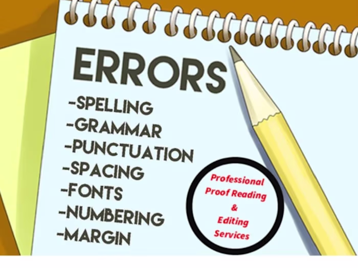 Proofreading & editing.