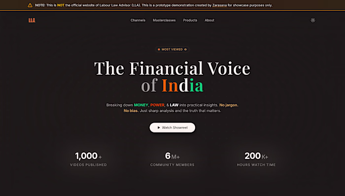 Reimagined LLA website as personalised