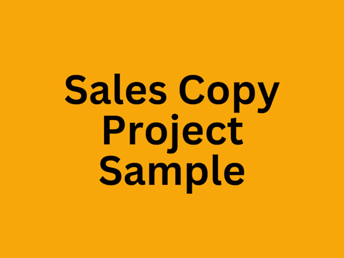 sales page copy