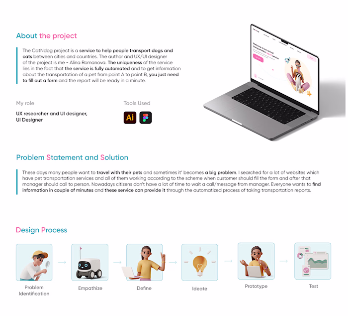 UX/UI CASE PET TRANSPORTATION SERVICE on Behance