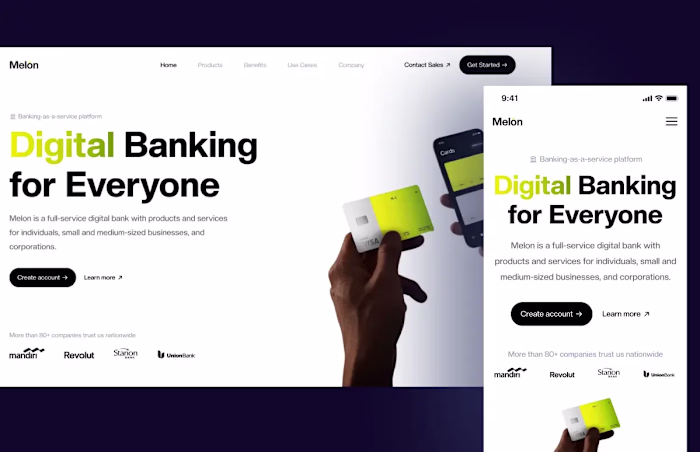 Melon Bank Landing Page