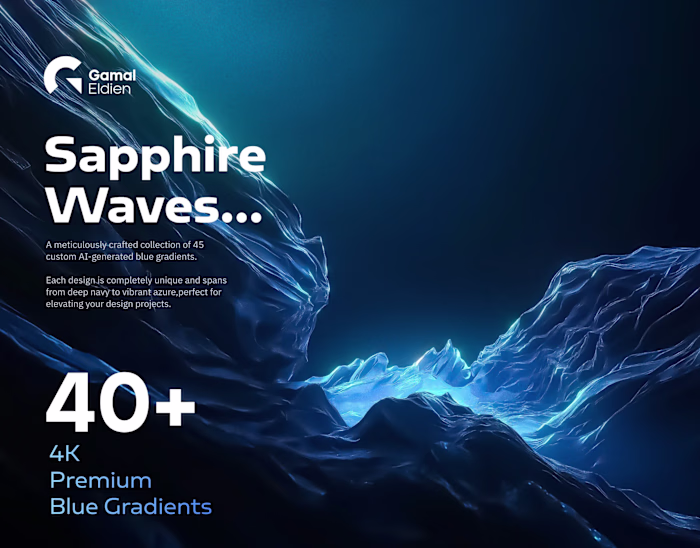 Sapphire Waves, Blue Gradients for Designers