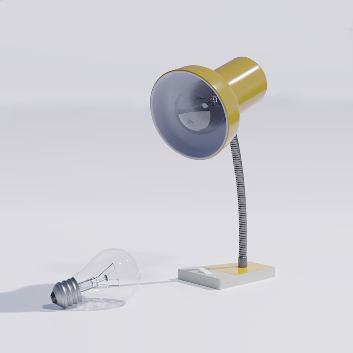 Vintage table lamp render
