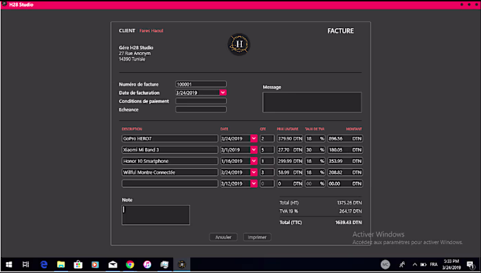 This Flask based billing software generates invoices with it...