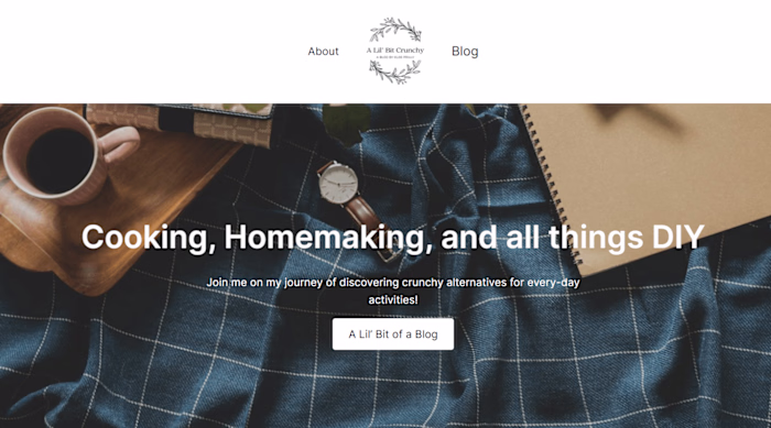 A Lil Bit Crunchy - Wordpress Blog