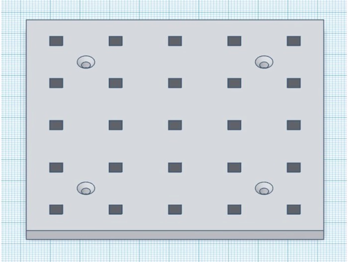 Customizable Magnetic Pegboard SCAD design