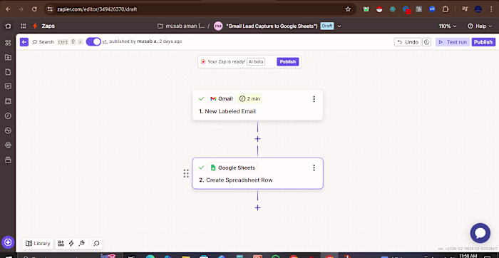 Email-to-Sheet Lead Tracker – Automate