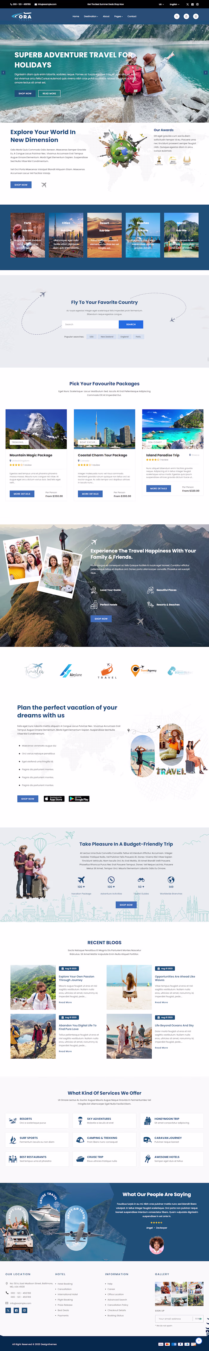 Shopify Travel Store