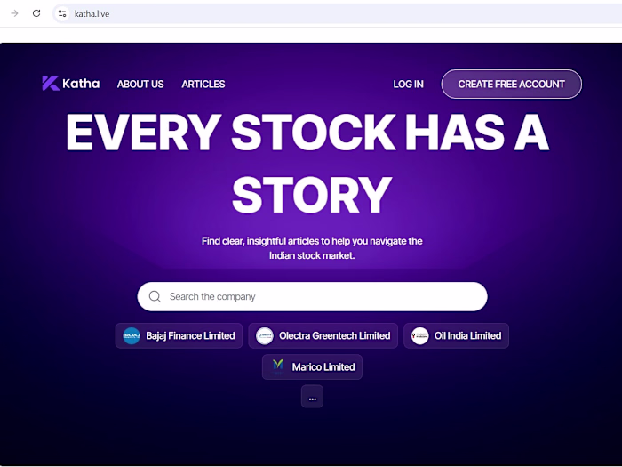 Every Stock has a Story | Katha