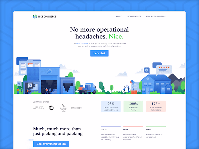 NiceCommerce Landing Page Illustration