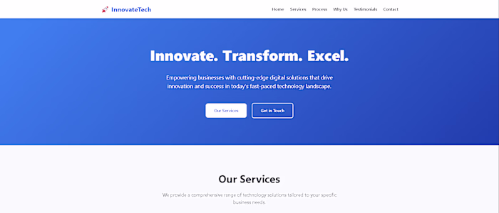 LandingPage(Innovatetech)