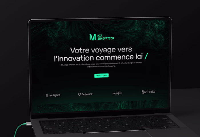 Webflow development for MIA Innovation's first landing