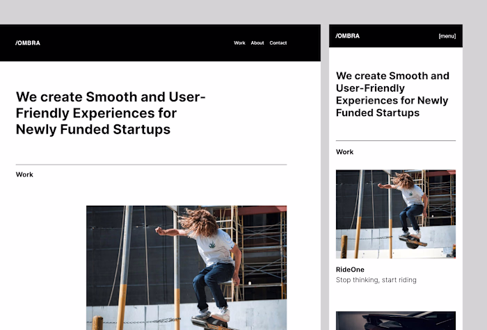 Ombra — Portfolio Template | Framer Template