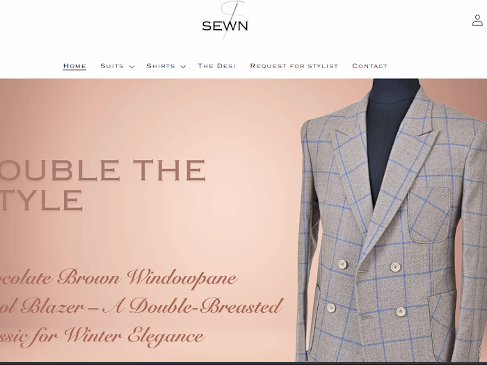 SEWN- A shopify website