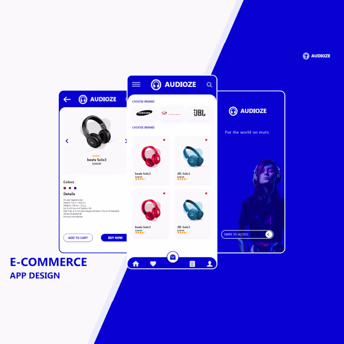 Headphone E-Commerce App UI –