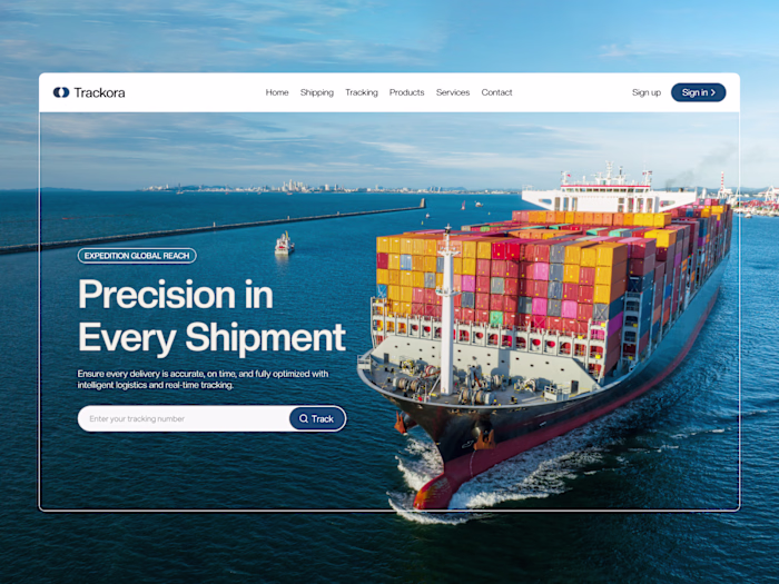Trackora - Shipping & Logistics Landing Page