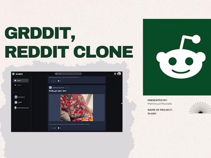 Grddit (reddit clone) : Responsive Social Media Website : MERN