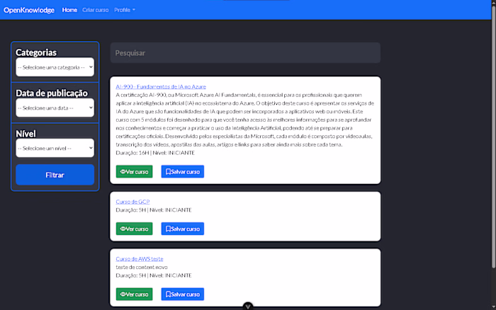 OpenKnowlodge - Web Application E-learning