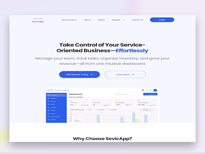 Skill Top: Dashboard & Client Management Software Design
