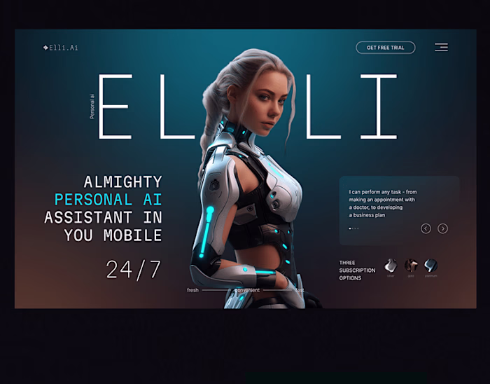 Website Elli Ai on Behance