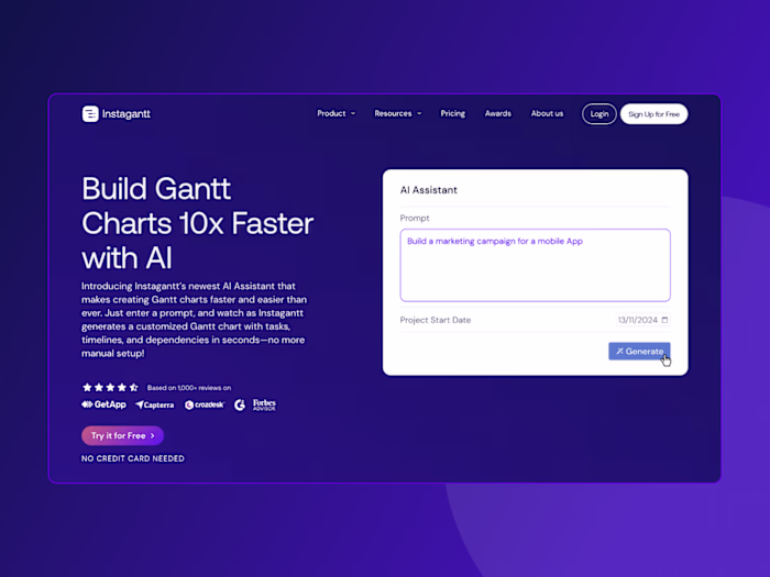 Instagantt Website Scaling Infrastructure Project