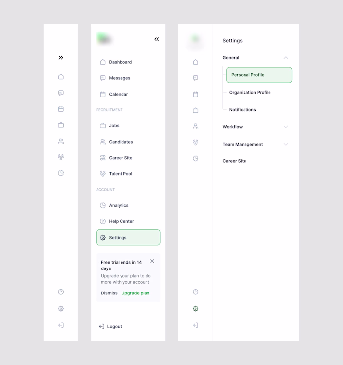 Sleek sidebar navigation for a modern dashboard UI. This con...