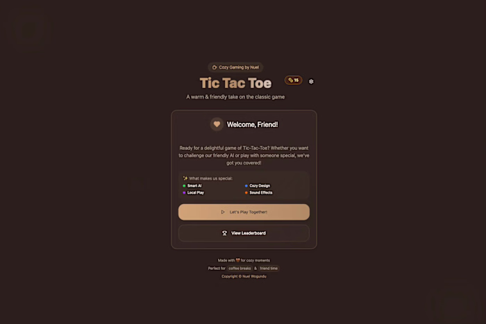 AI-Powered Tic-Tac-Toe Game 