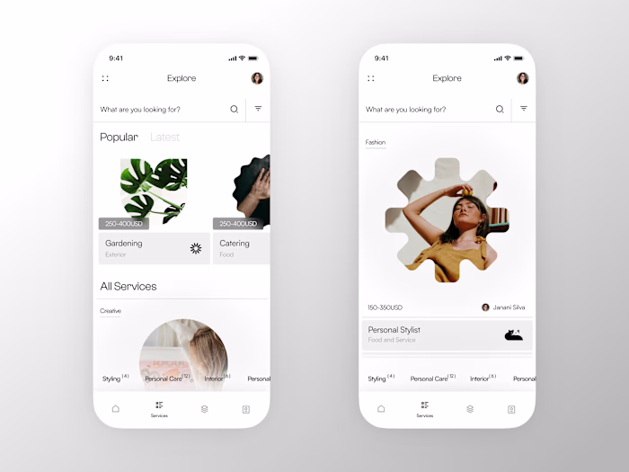 Services / Light Mode.